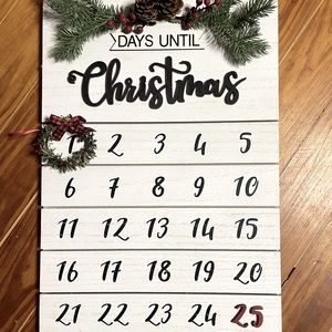 Christmas countdown advent calendar